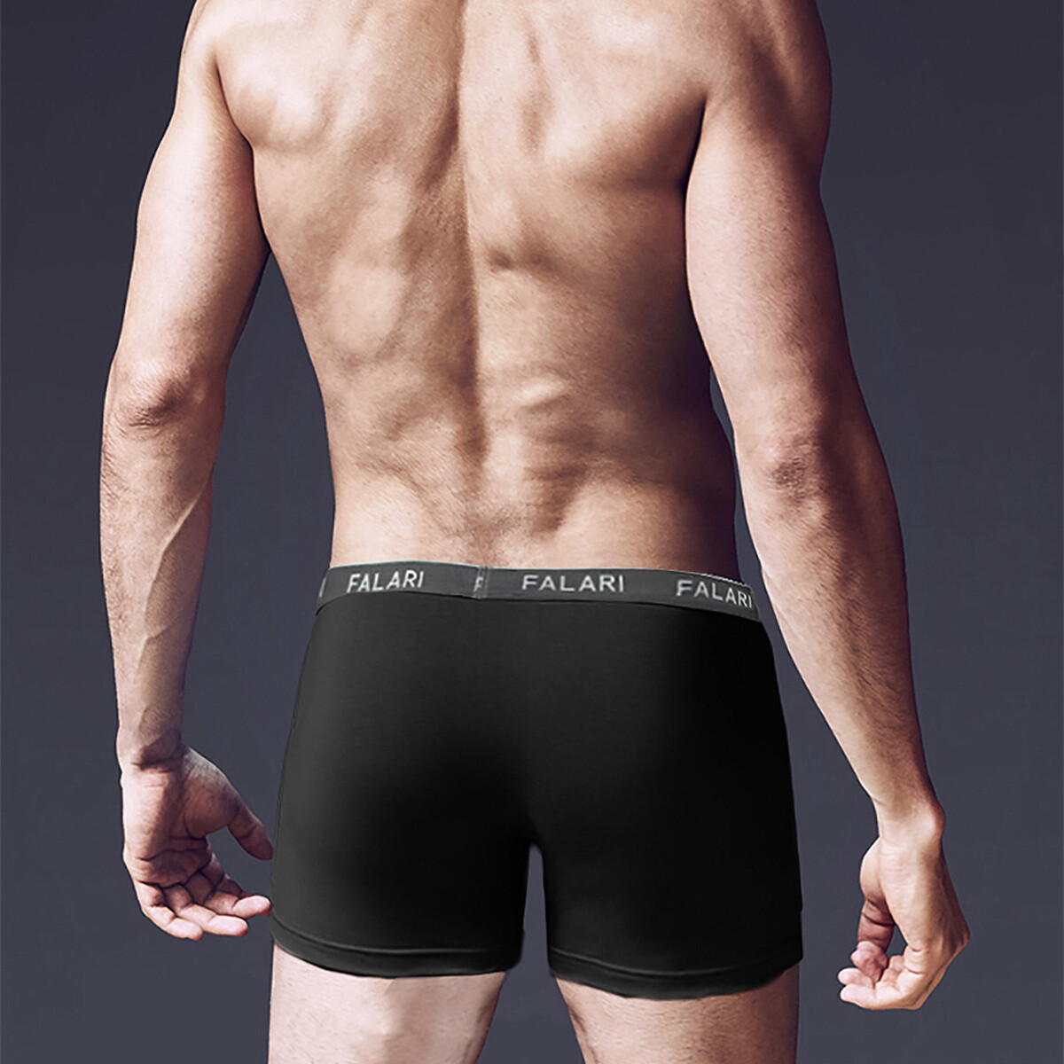 Falari Men’s 4-Pack Black Bamboo Rayon Soft Lightweight Boxer Briefs Underwear