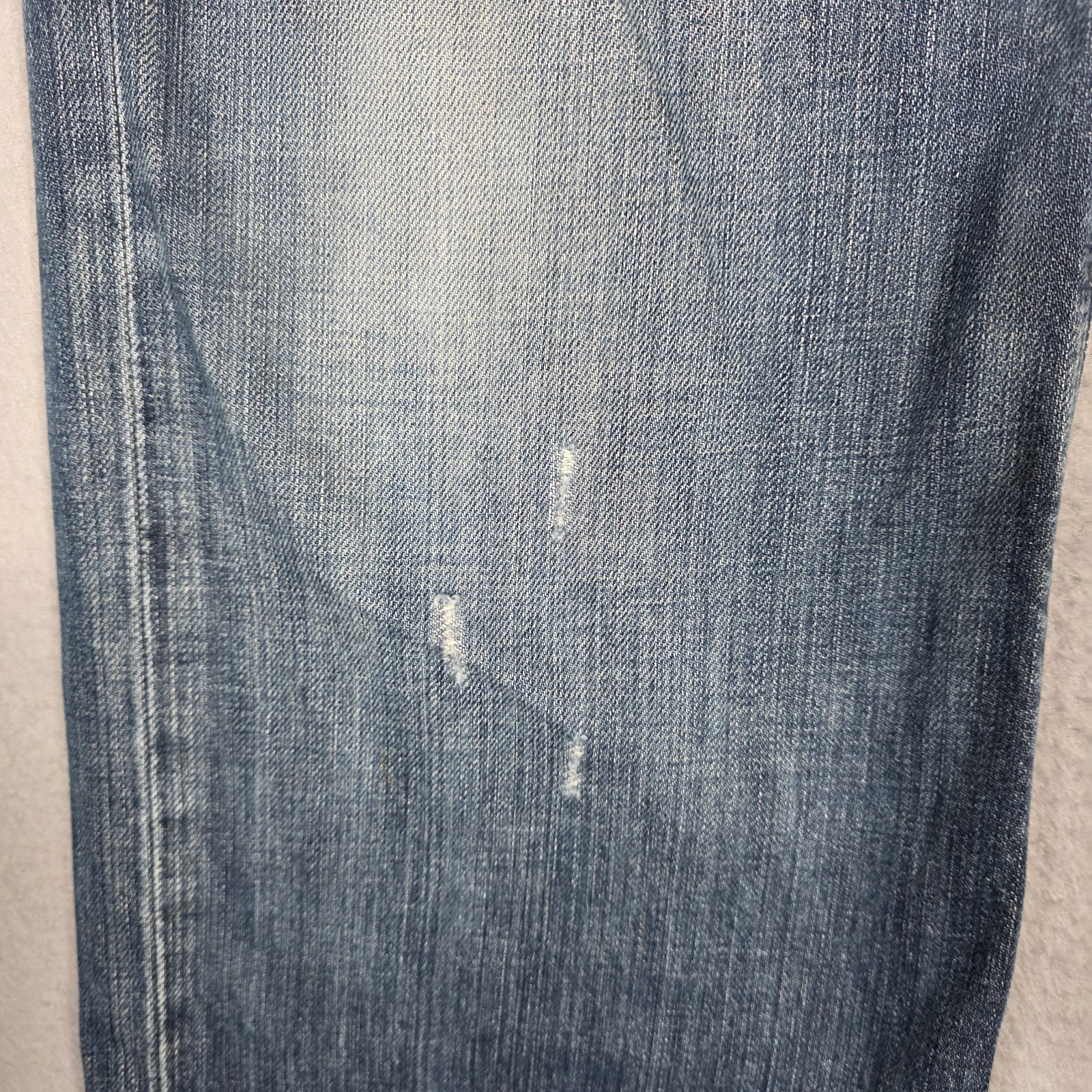 G Star Raw Jeans Mens 36×33 (Measured) Blue 3301 Straight Distressed Denim