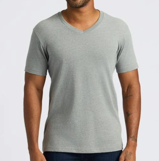 Brand New True Classic Classic Heather Grey Crew V-Neck T-Shirt New