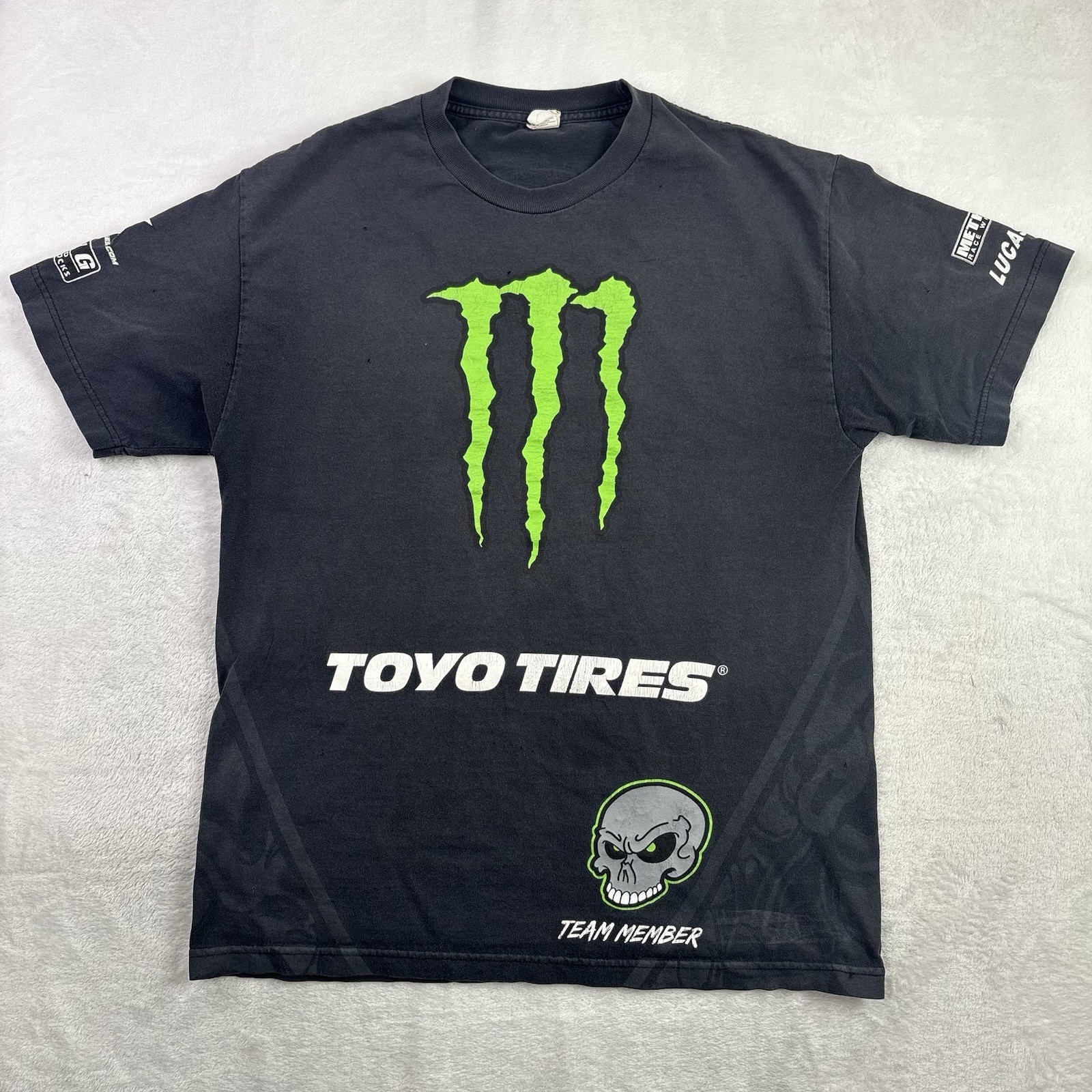 Y2K Monster Energy Ballistic BJ Baldwin Black SS Graphic Shirt Men’s LG