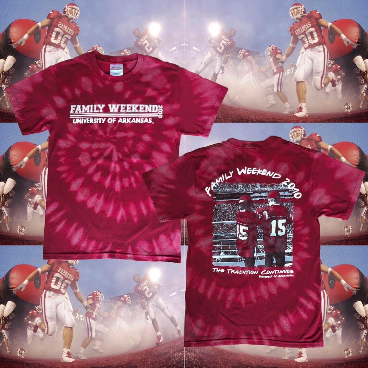 Hand-Dyed 2010 University of Arkansas T-Shirt – Adult Small Tie-Dye