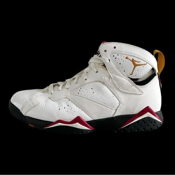 Air Jordan 7 Retro Cardinal 2011 White Bronze Red 304775-104 Mens 8.5