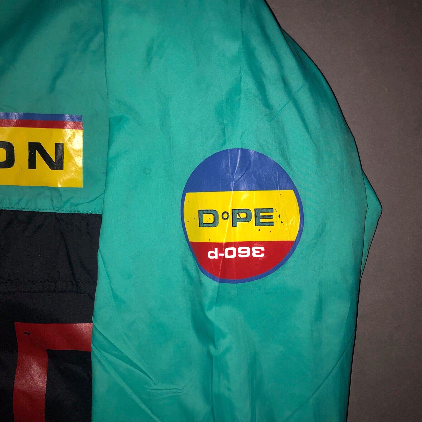Vintage 90s DOPE SPORT WINDBREAKER JACKET Color Block Rap Hip Hop Skate 1990s M