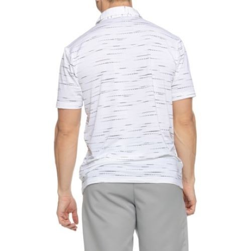 $70 Adidas Men’s Ultimate365 Mesh Printed Polo Shirt – Clear Pink – Medium – New