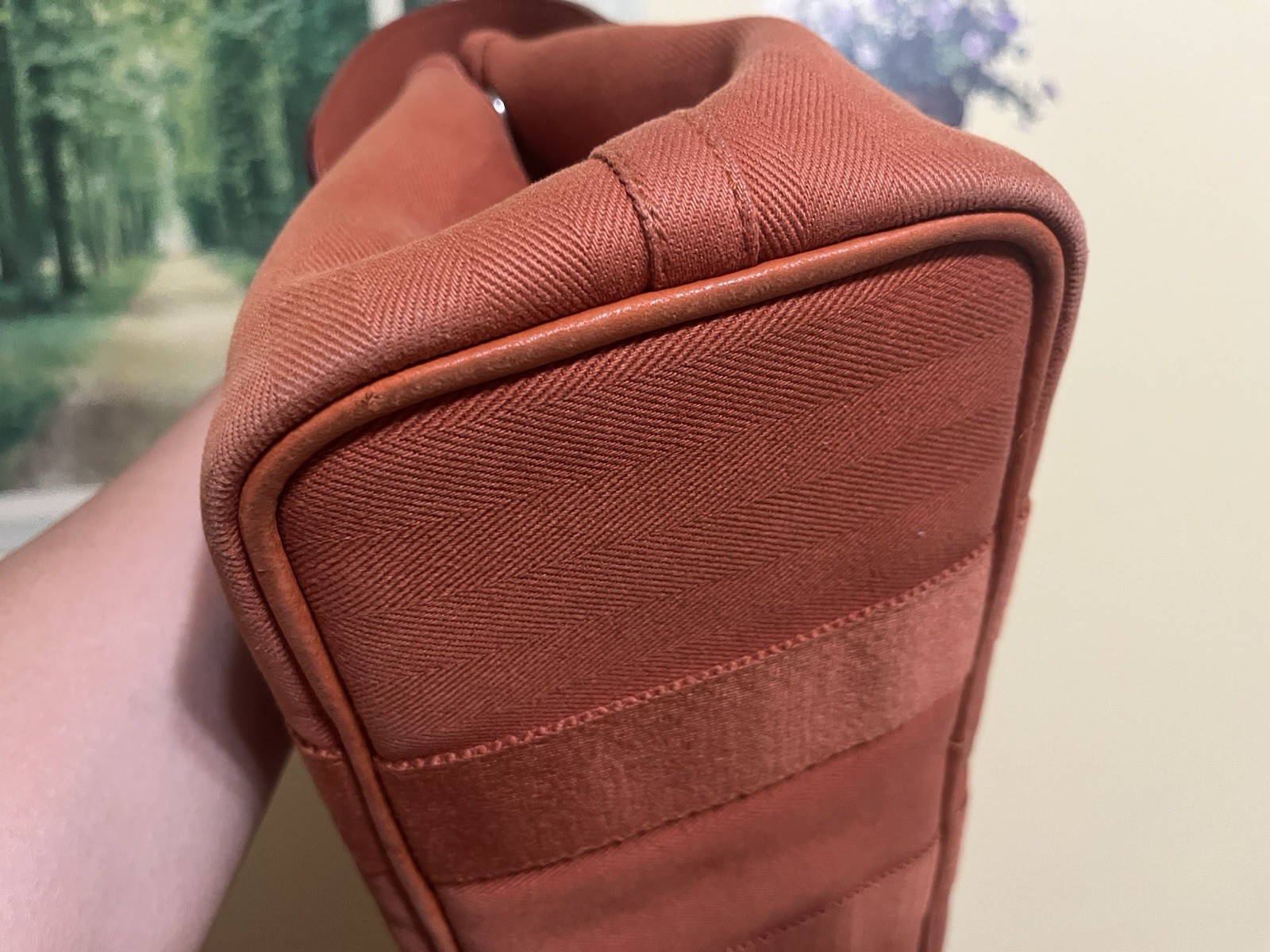 Hermes Valparaiso Bag Toile and Leather PM