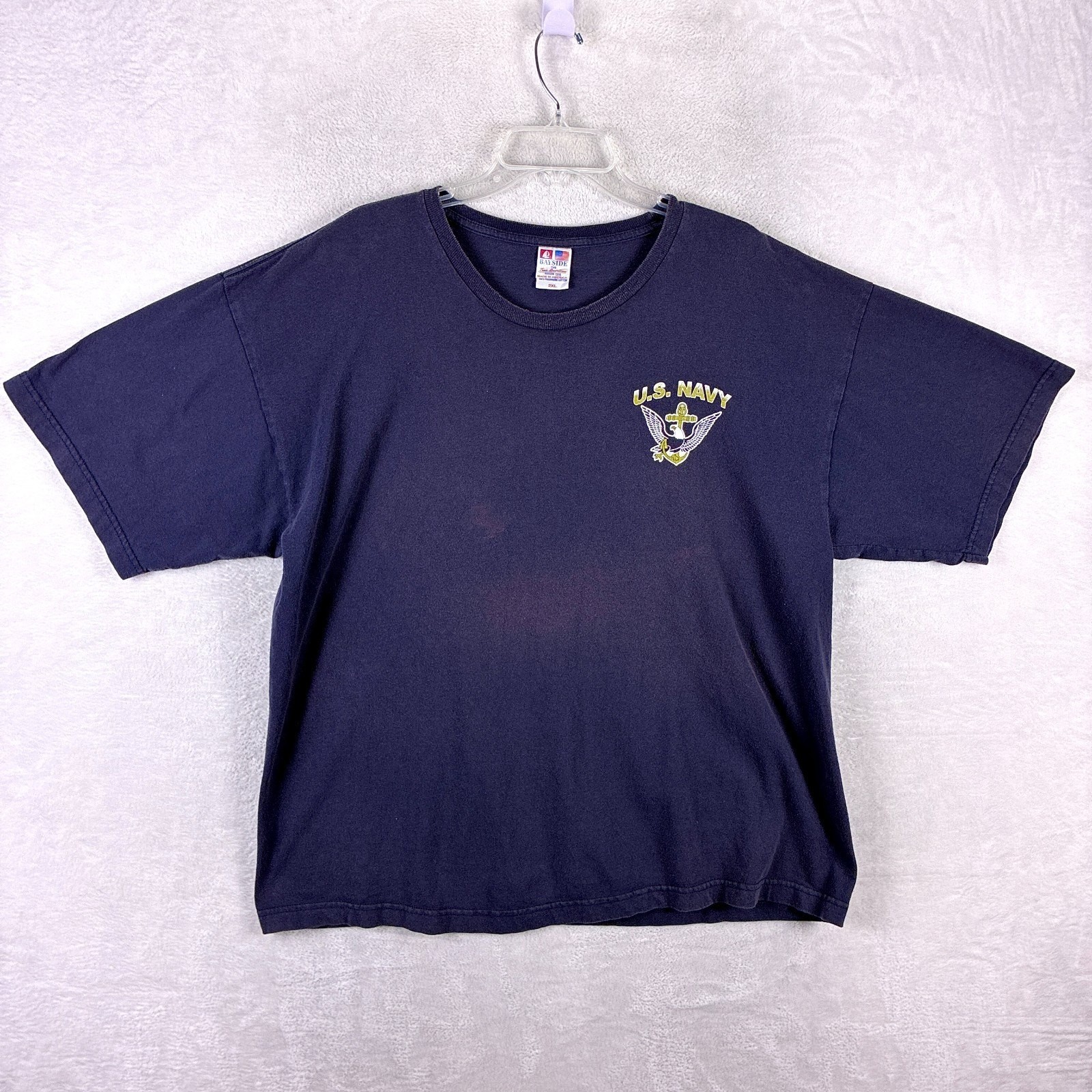 VTG US Navy Tshirt Mens 2XL Aircraft Carrier Destroyer F-18 Hornet Military USA