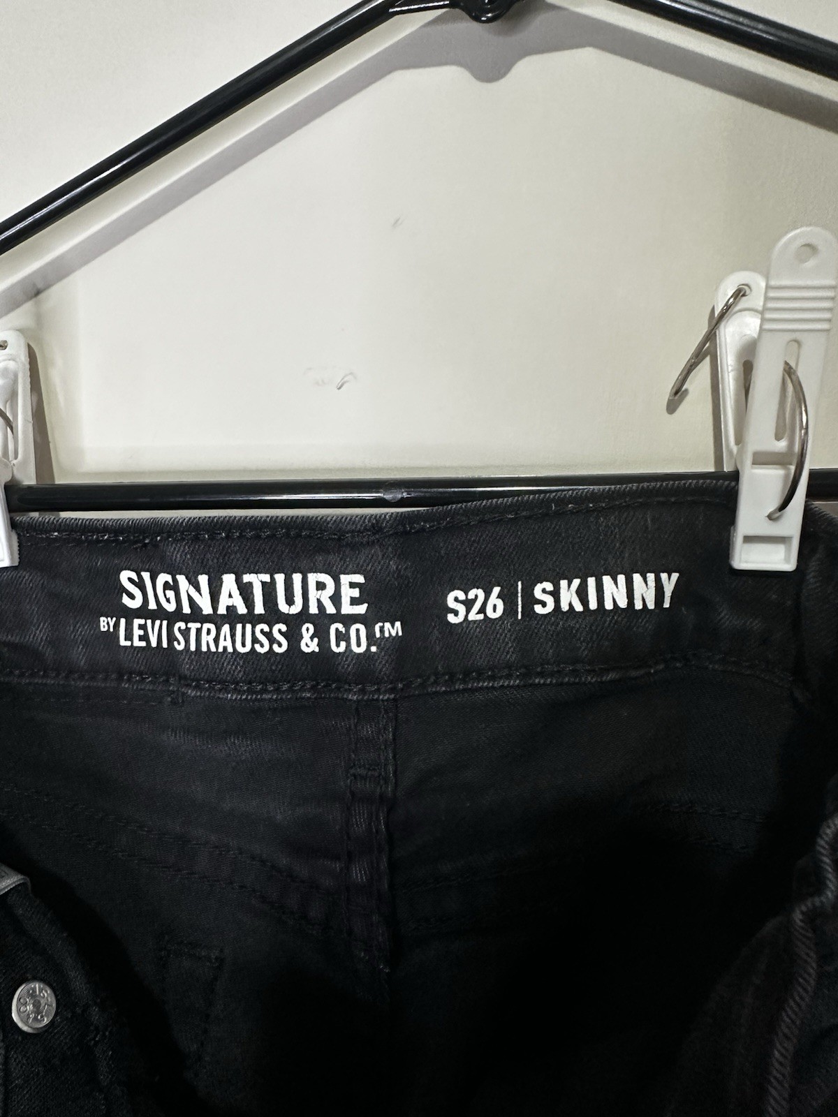 Signature by Levi Strauss & Co. S26 Kid’s Skinny Black Dark Wash Jeans Size 7