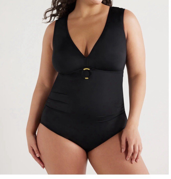 Embrace Your Curves by Miracle Brands Women Amelia O Ring One Piece Swimsuit XL