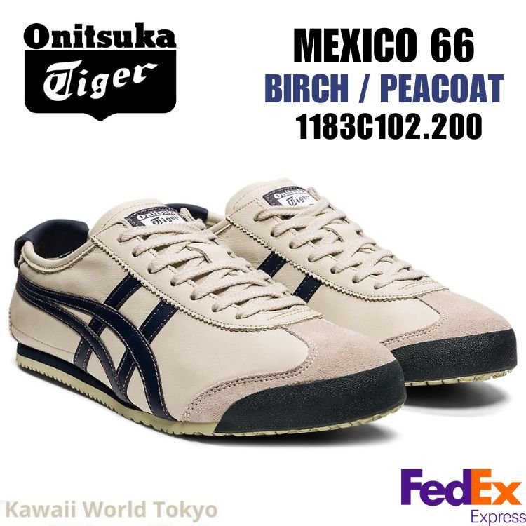 Onitsuka Tiger MEXICO 66 BIRCH/PEACOAT 1183C102 200 UNISEX NEW!! Japan F/S