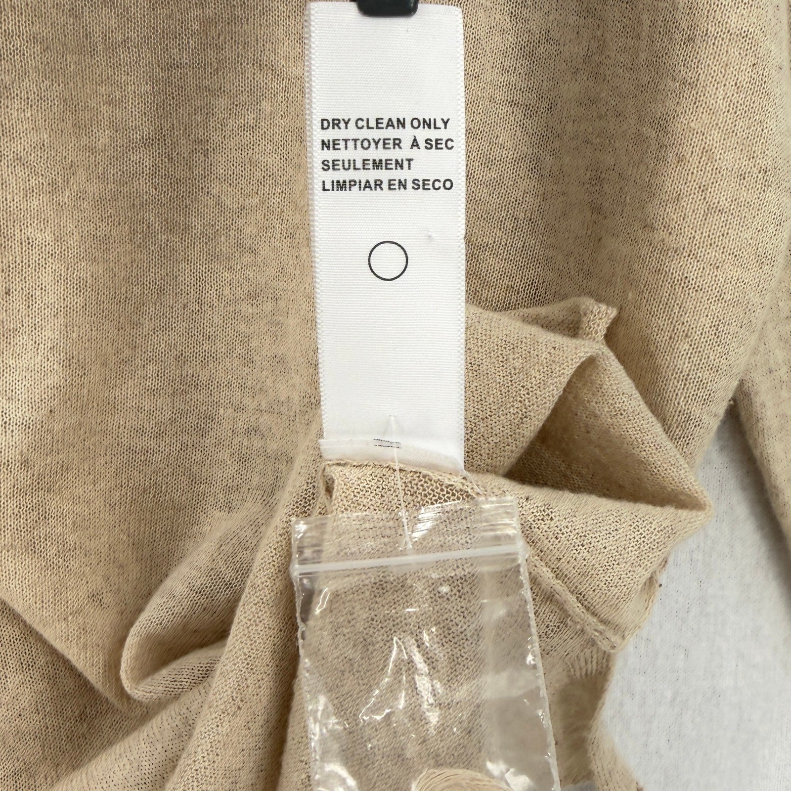 James Perse Hoodie Sweater Womens 0 Beige Linen Cotton Knit WFGL3631