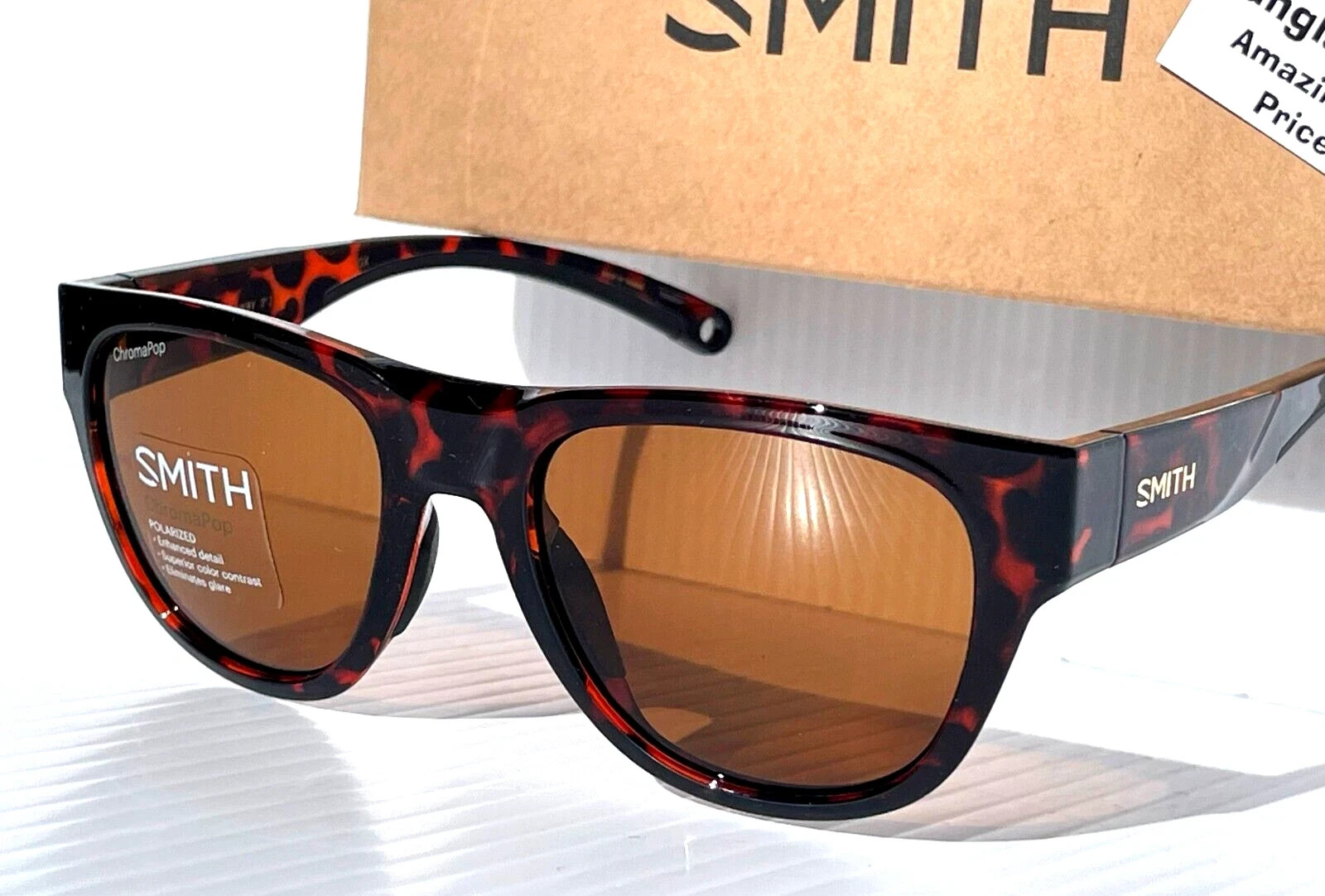 NEW Smith Optics ROCKAWAY Tortoise ChromaPop POLARIZED Brown Lens Sunglass
