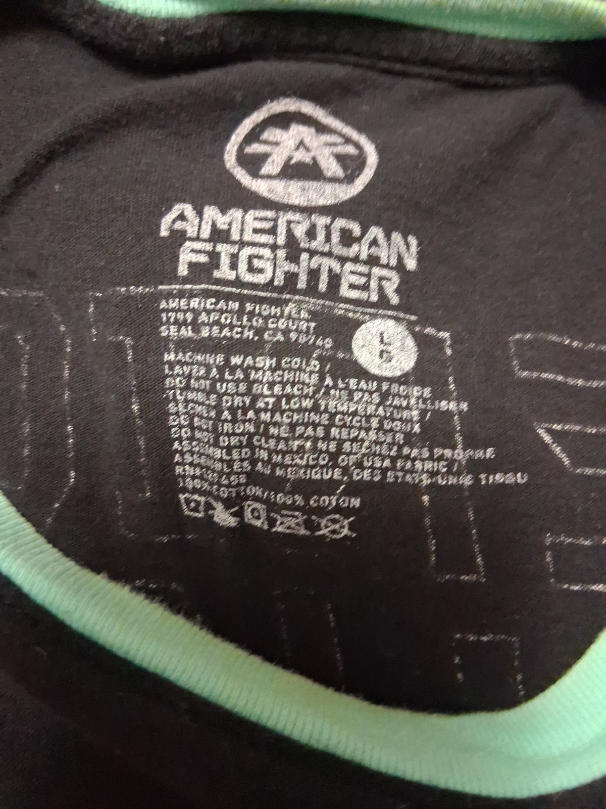American Fighter Black T-shirt SIZE L