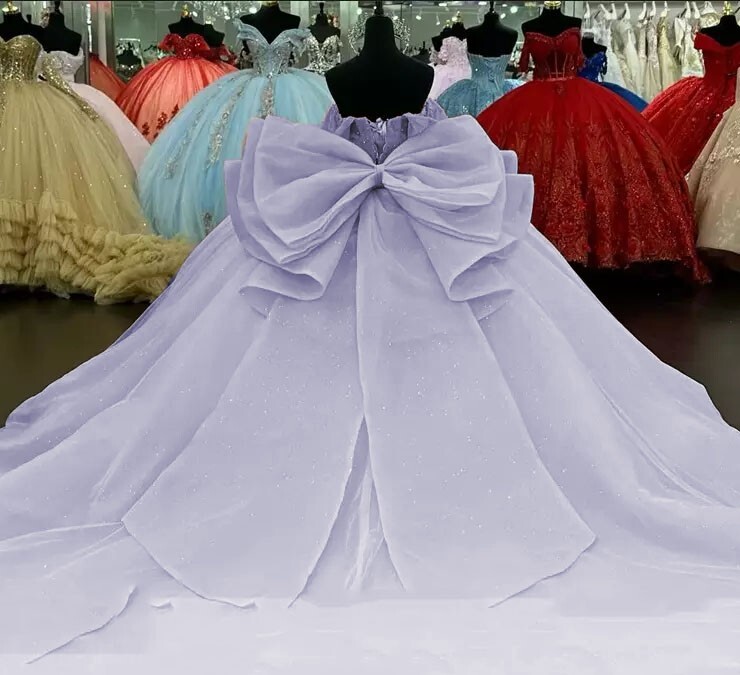 Big Bow for Quinceanera Dresses Sweet 15 16 Dress Custom Color Birthday Party