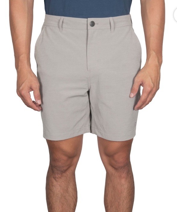 Billabong Hybrid 18″ Chino Shorts Mens 32 Light Gray Stretch NWT Free Shipping!