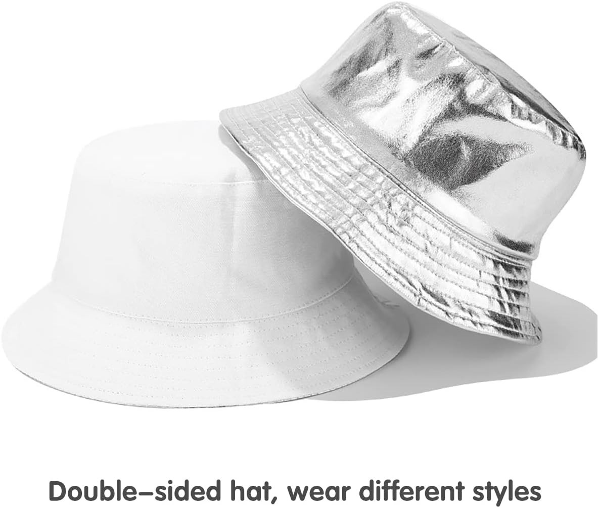 Unisex Bucket Hat Beach Sun Hat Aesthetic Fishing Hat for Men Women Teens, Rever