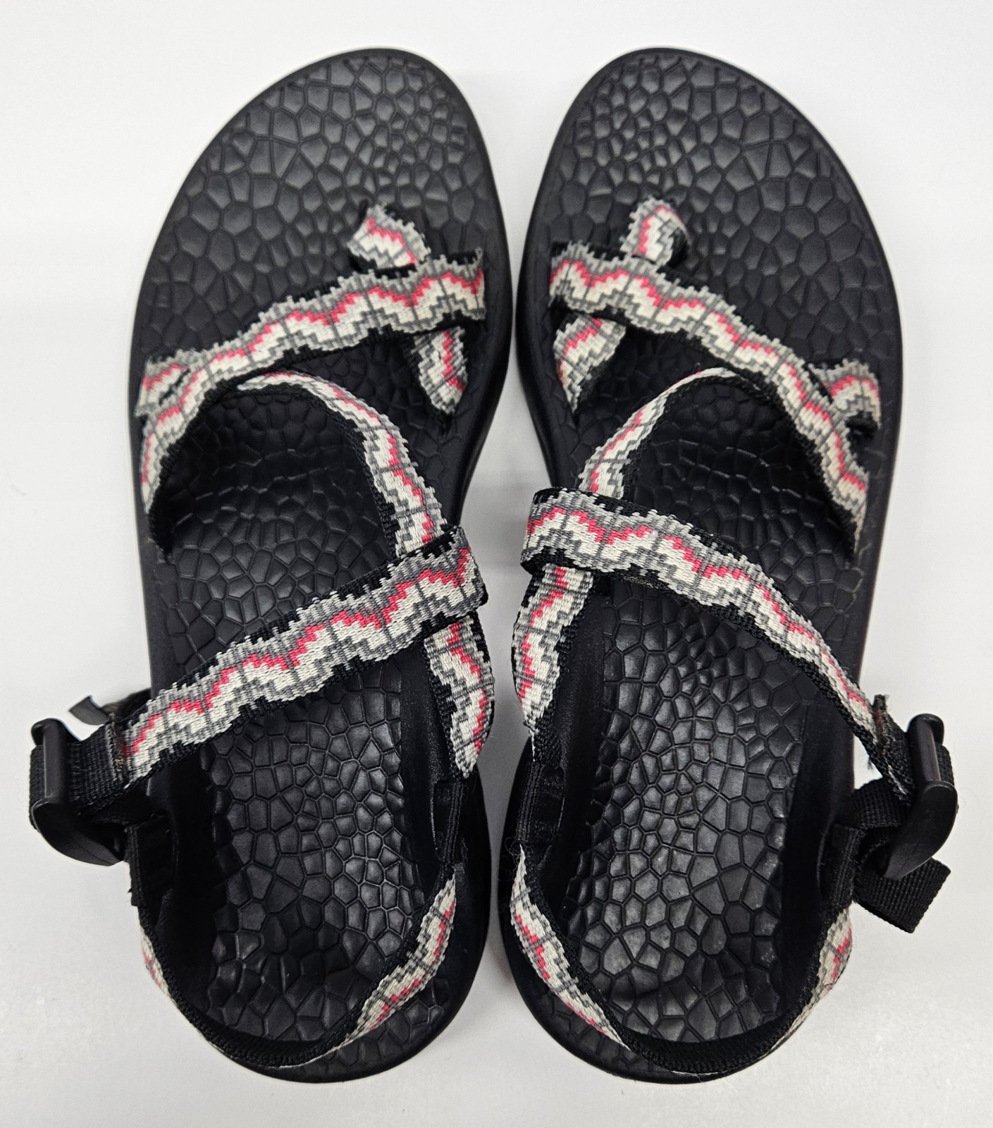 CHACO Updraft EcoTread-2 Womens Size 10 M Black Strappy Buckle Toe Loop Sandals