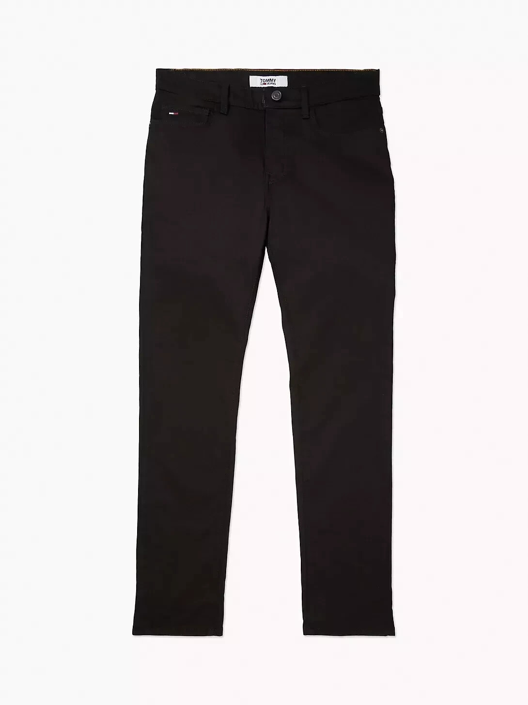 TOMMY JEANS Core Black Stretch Cotton Regular Fit Straight Leg Denim 40 x 32