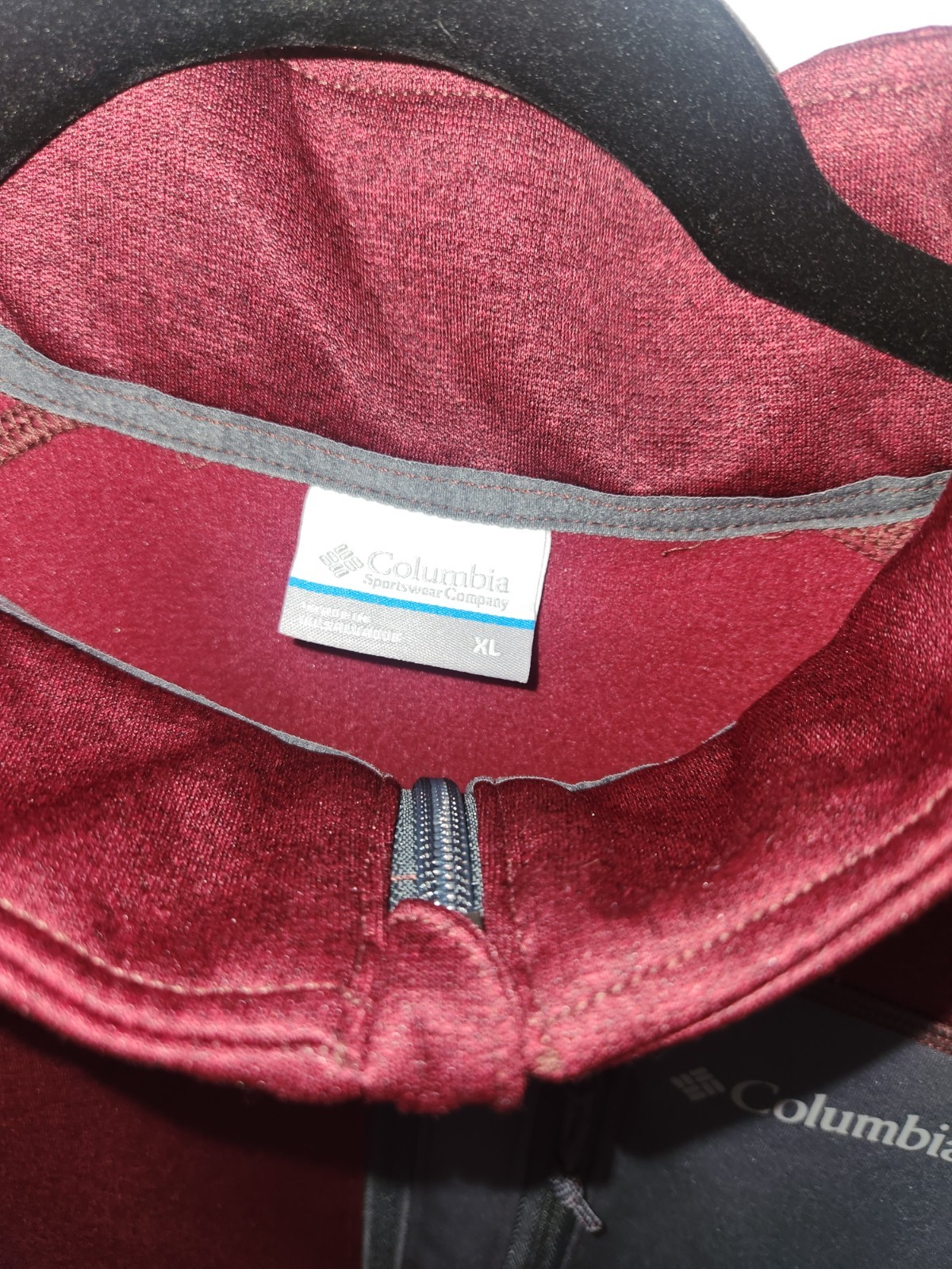Columbia Mens Small Jackson Creek Maroon 1/2 Zip Pullover Long Sleeve Jacket NWT