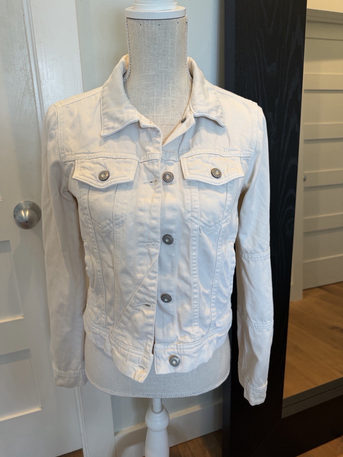 Free People Rumors Denim Jacket XS Ecru *We The Free $98