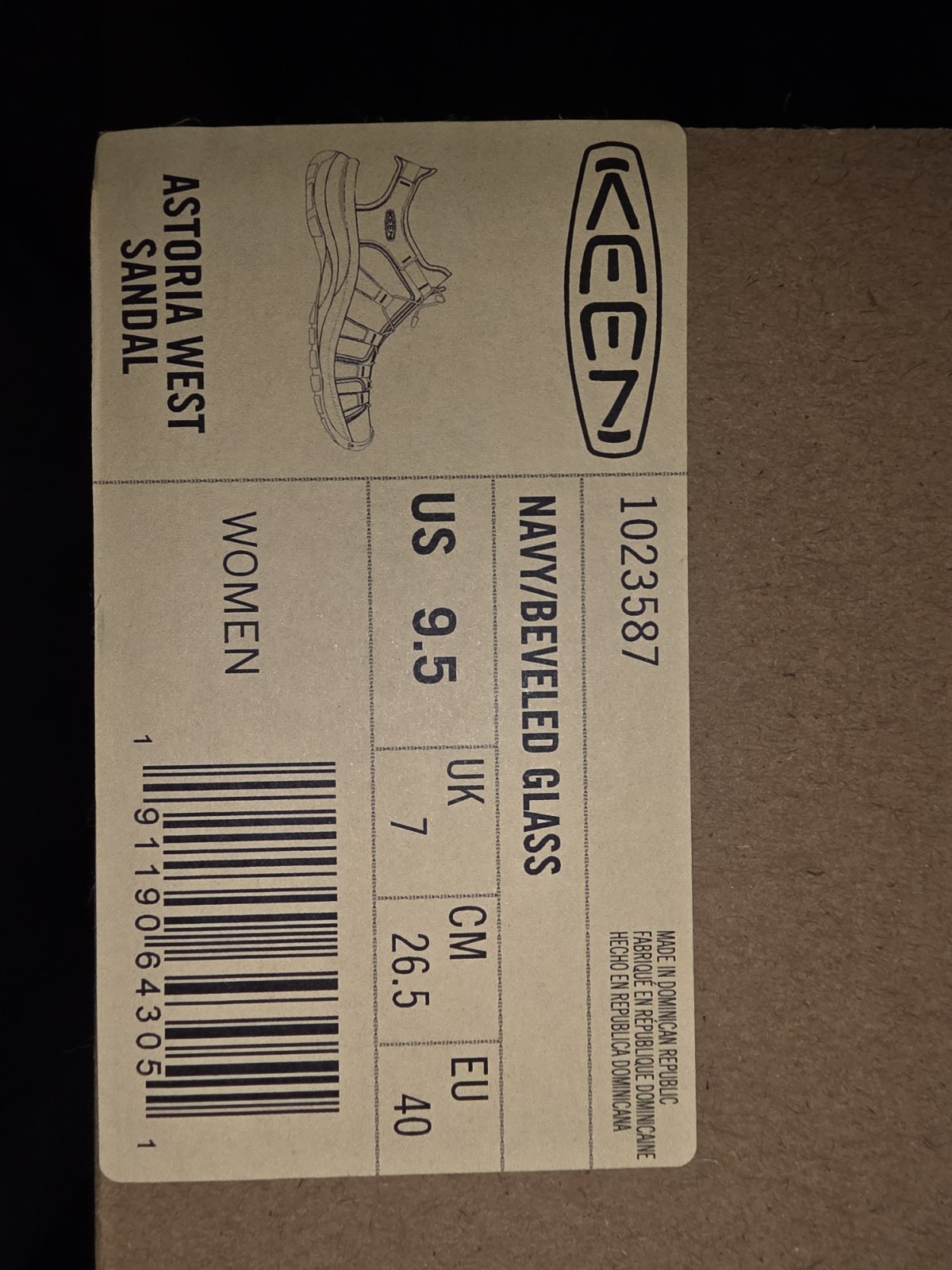 Keen Astoria West Sandal Size 9.5 Navy/Beveled Glass