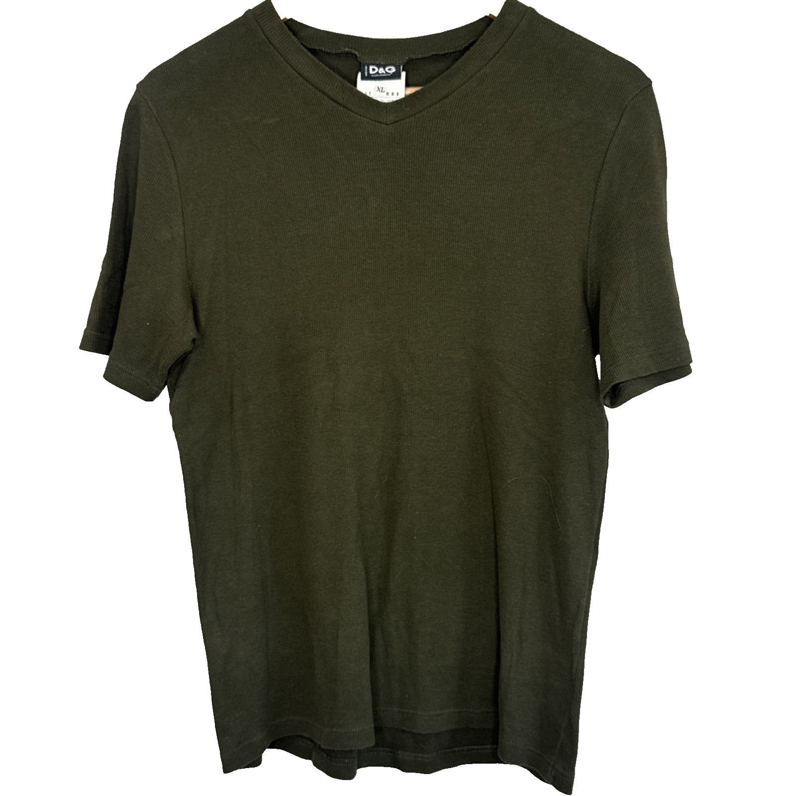 Dolce & Gabbana Ittierre Women’s Green Stretch V-Neck T-Shirt Top Size XL