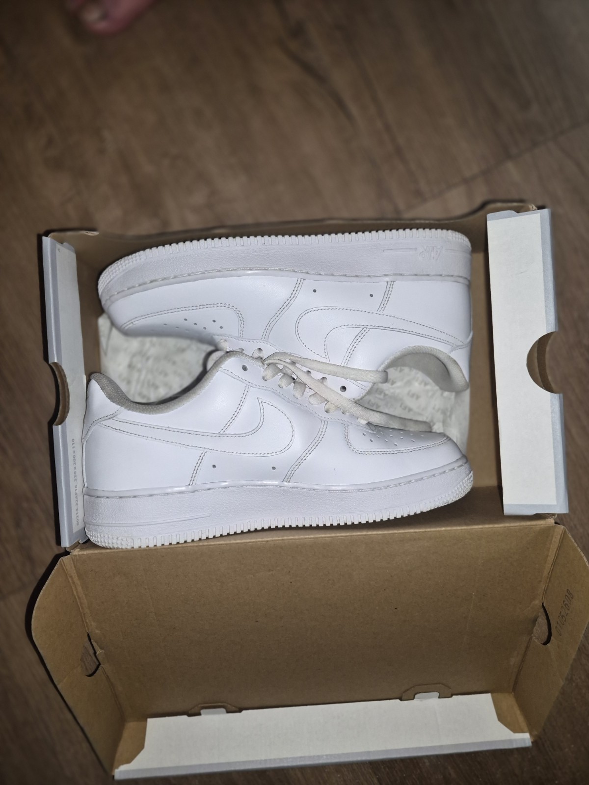 Nike Air Force 1 Low Top White Solid Lace-Up Men’s Athletic Sneakers