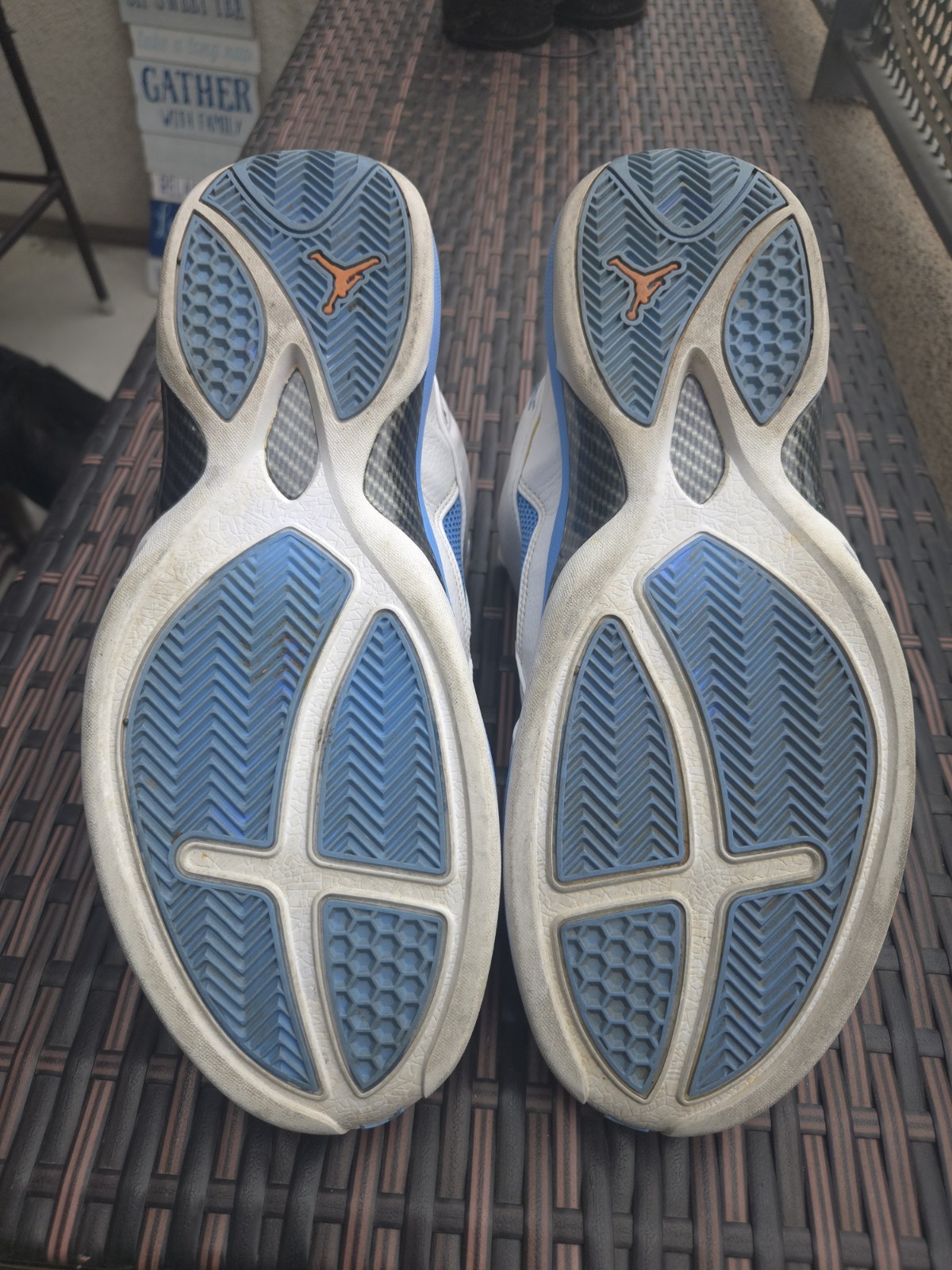 Nike Air Jordan Dentro White University Blue Size 12 325522-108 Rare Vintage