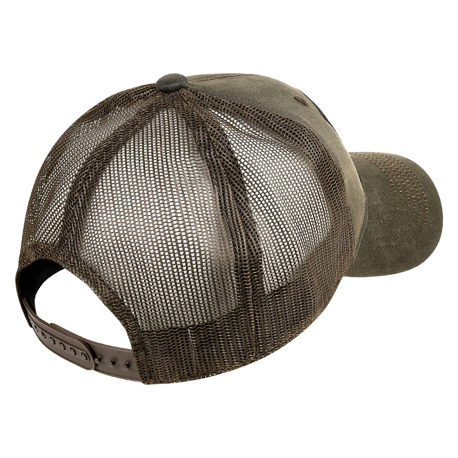 Texas Flag Patch Meshback Cap- Dark Brown
