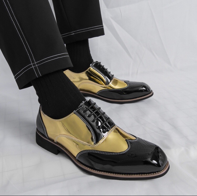 Men’s Brogue Dress Shoes Wingtip Oxford Lace Up Leather Shoes