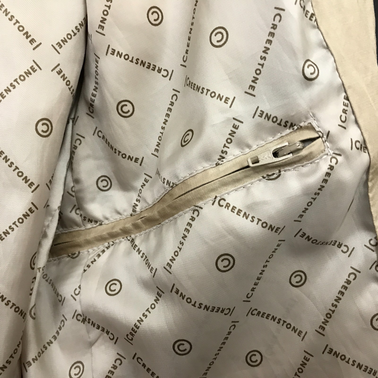 Creenstone Women’s Beige Belted Trench Coat Full-Zip Jacket US Size 6