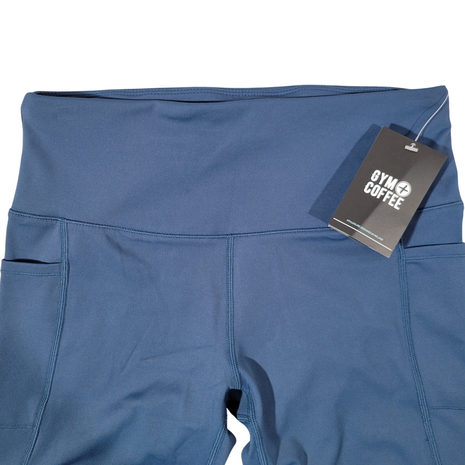 Gym + Coffee Petrol Blue All in 3.0 7/8s Athletic Leggings Womens Medium Pockets
