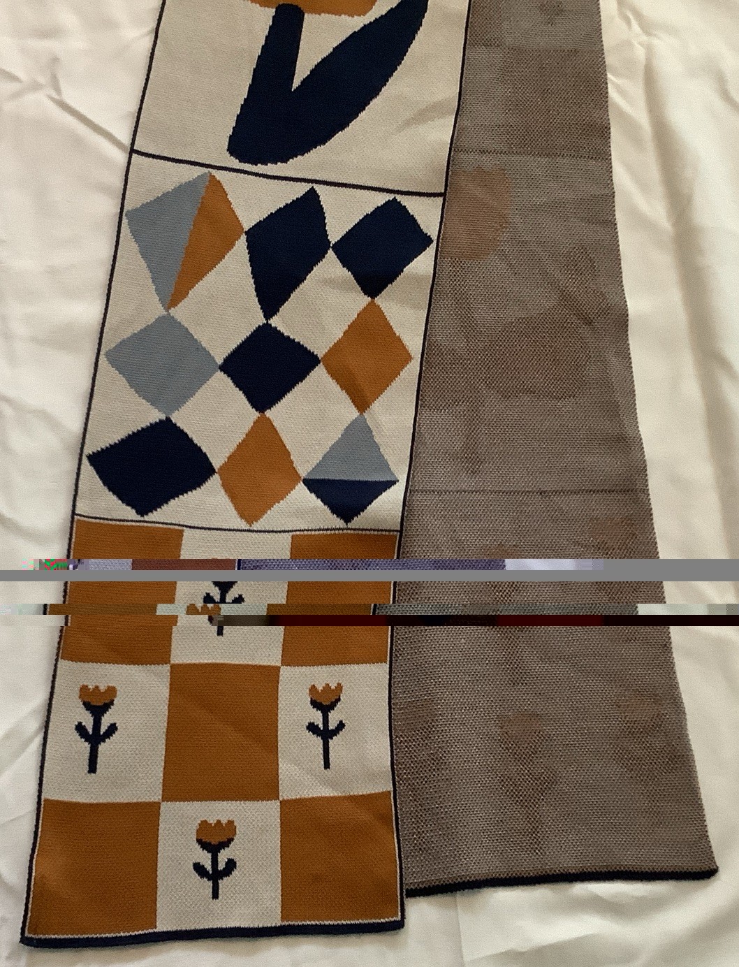 Biquette Toni Darling Frank Scarf 100% Egyptian Cotton 10” X80” $75 OP NWOT
