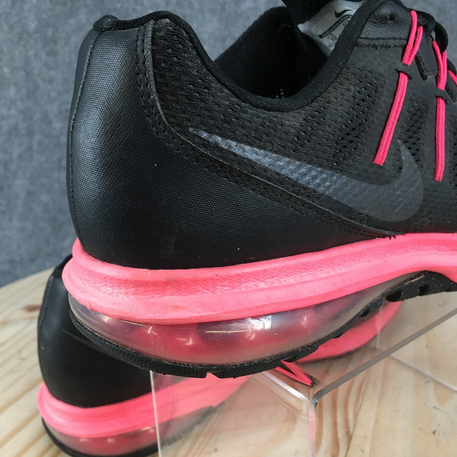 Nike Air Max Dynasty Running Shoes Womens 10 M Sneakers 816748-003 Black Pink