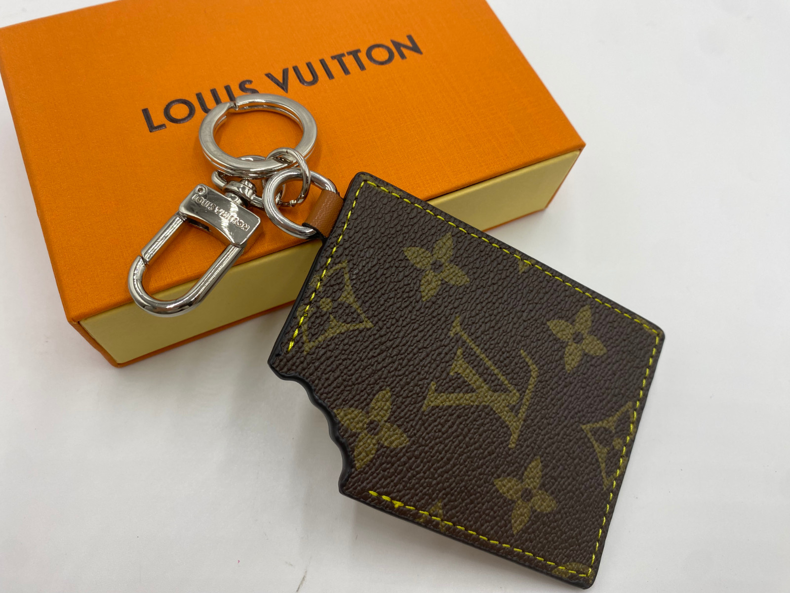 Louis Vuitton LV Chocolate Monogram Key Holder Bag Charm Keychain