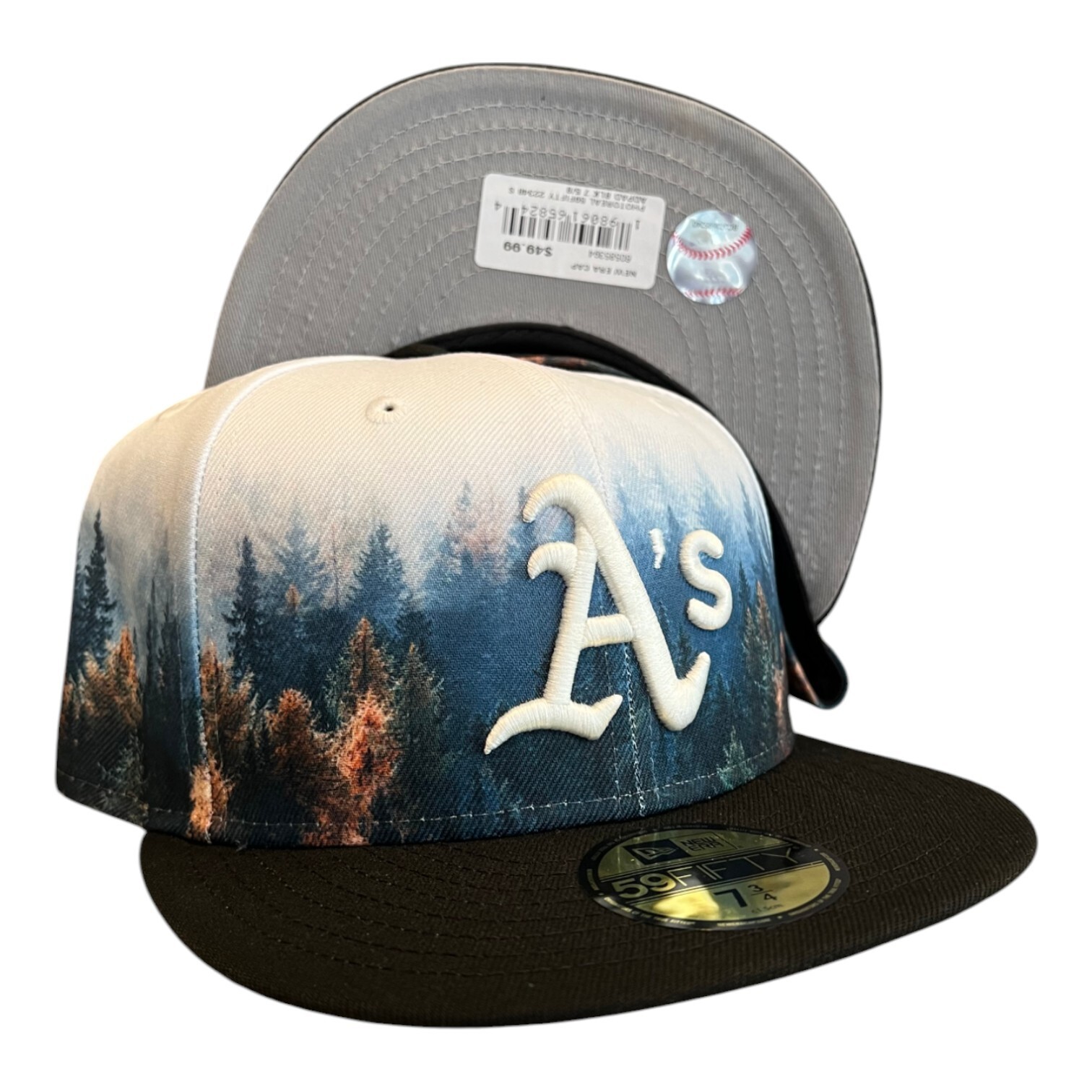 New Era Oakland Athletics 59FIFTY Fitted Hat Cap Photoreal Pack Size 7 7/8