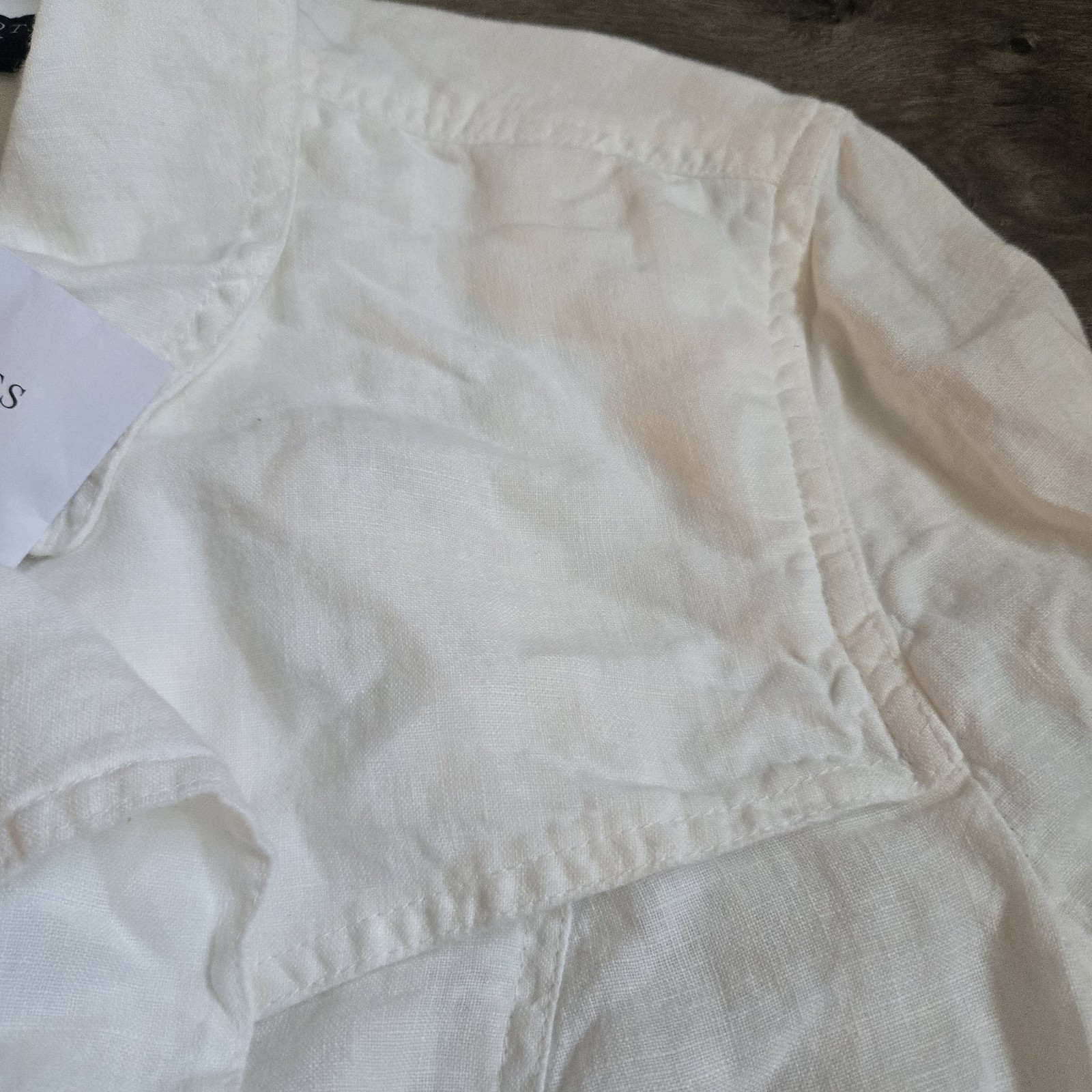 NWT Talbots 100% Pure Irish Linen Trench Jacket White Belted Safari Utility 16