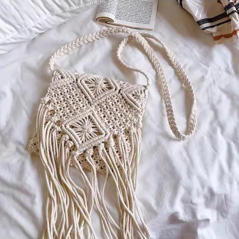 Fashion Woven Hollow Out Shoulder Bags Summer Crossbody Beach Travel Handbag