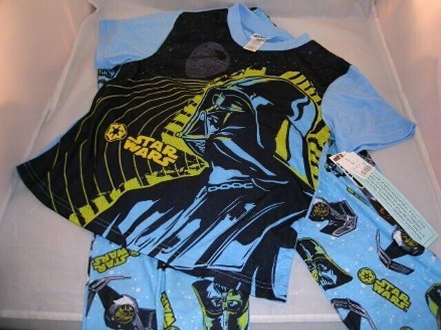 Star Wars Darth Vader Pajamas PJs Sleepwear 2pc Boys XS Tie Fighter New