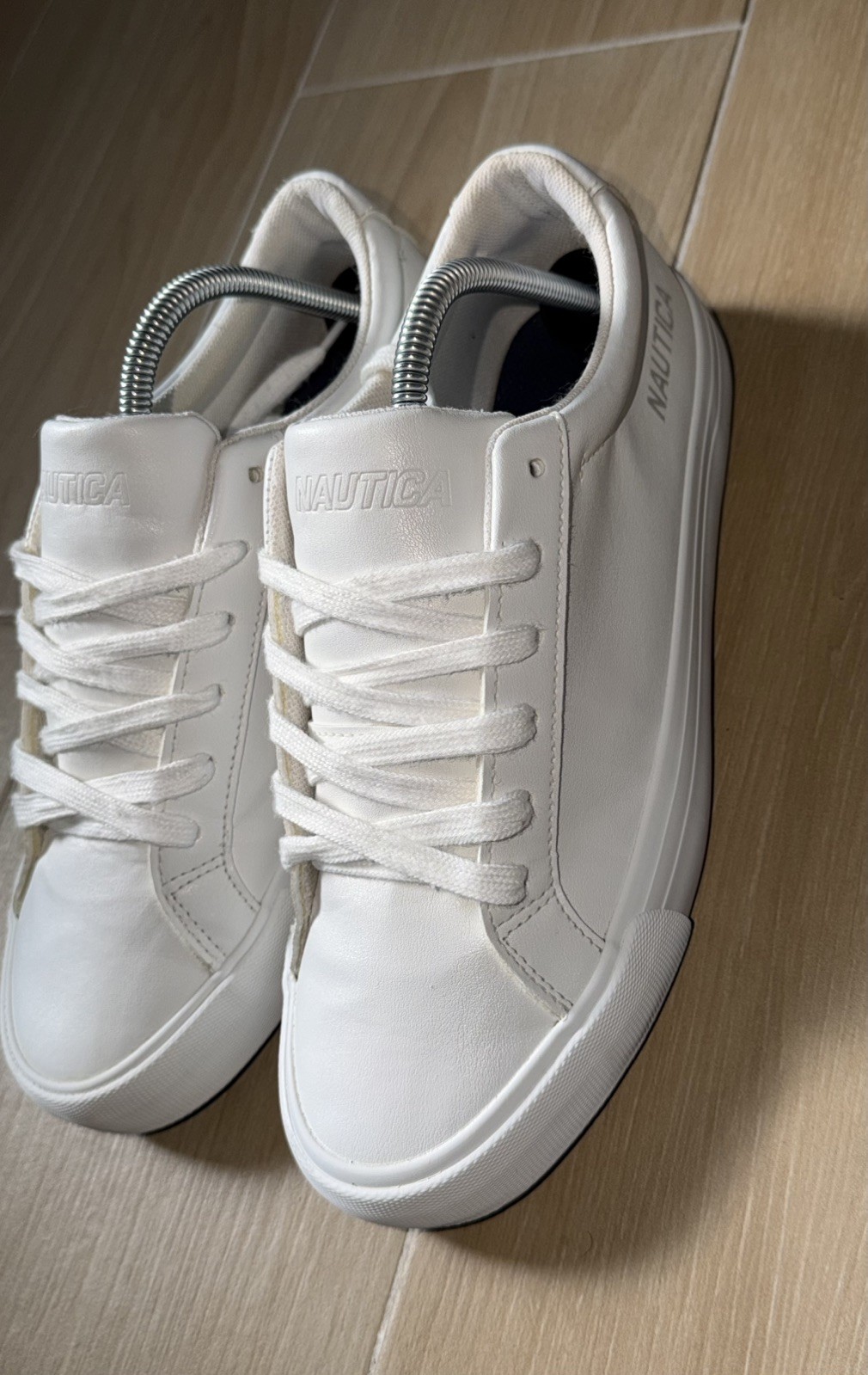 Nautica Mens sz 13 Casual Shoe,Classic Low Top HOUGHTON WHITE,Sneaker ☆#162L