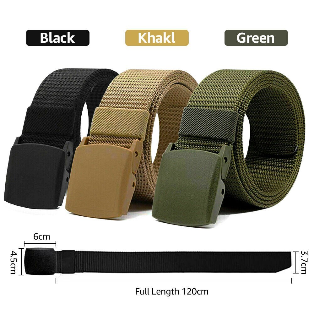 Men’s Casual Military Tactical Belt Army Security Adjustable Quick Release Belt