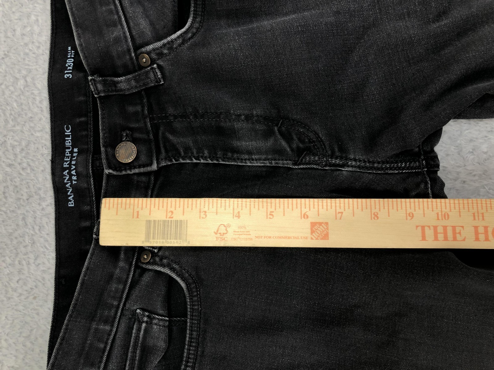 Banana Republic Jeans Mens 32×30 (Tag 31×30) Black Traveler Slim Fit