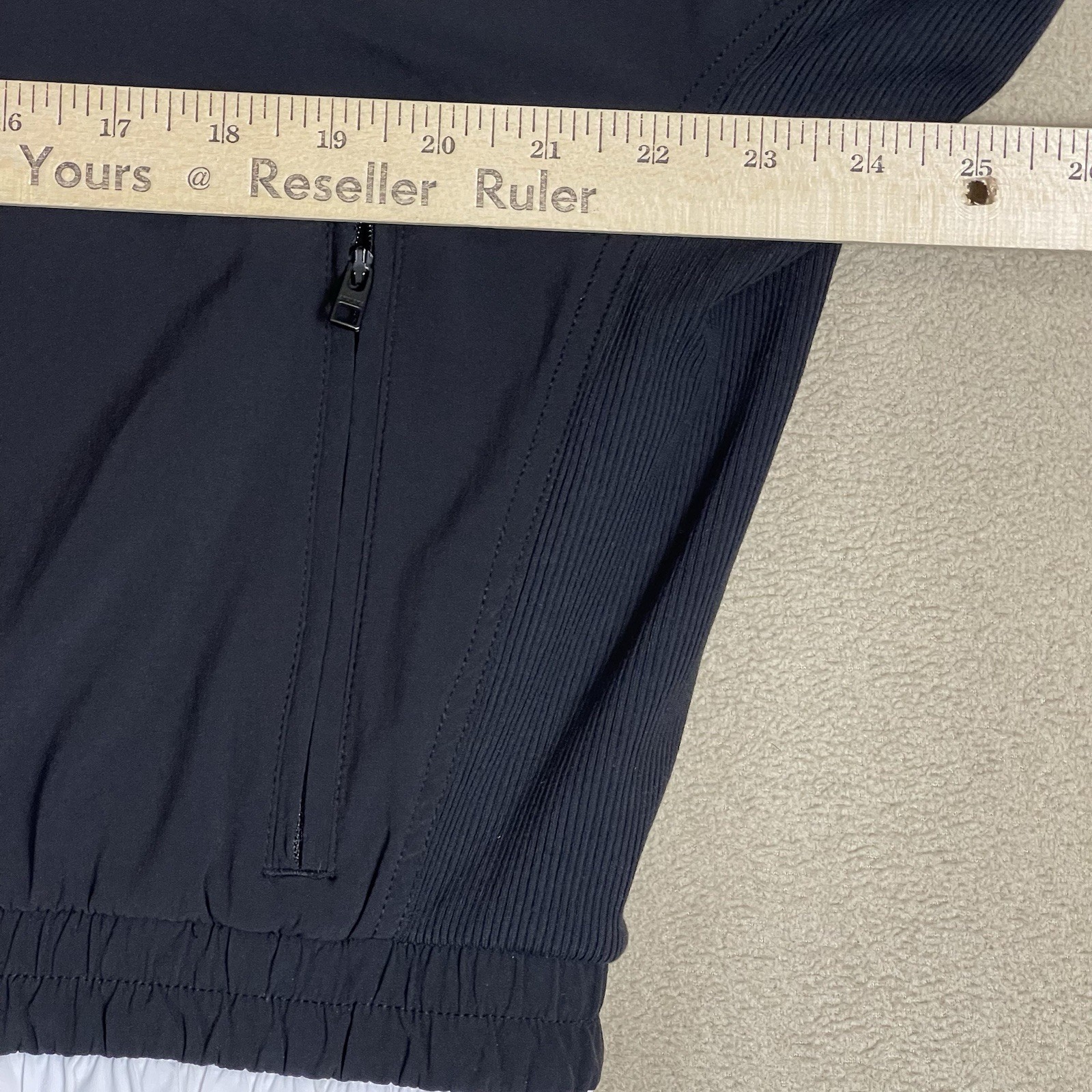 Athleta Jacket Womens M Black Brooklyn Track Full Zip Bomber Athletic High Neck