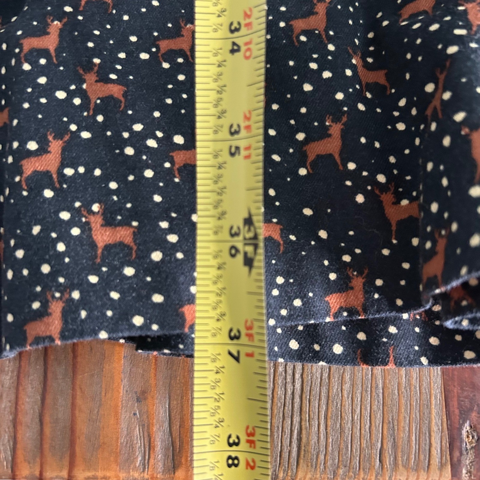 LL Bean Signature Deer Print Fit & Flare Dress Black Sleeveless Size 6 502993