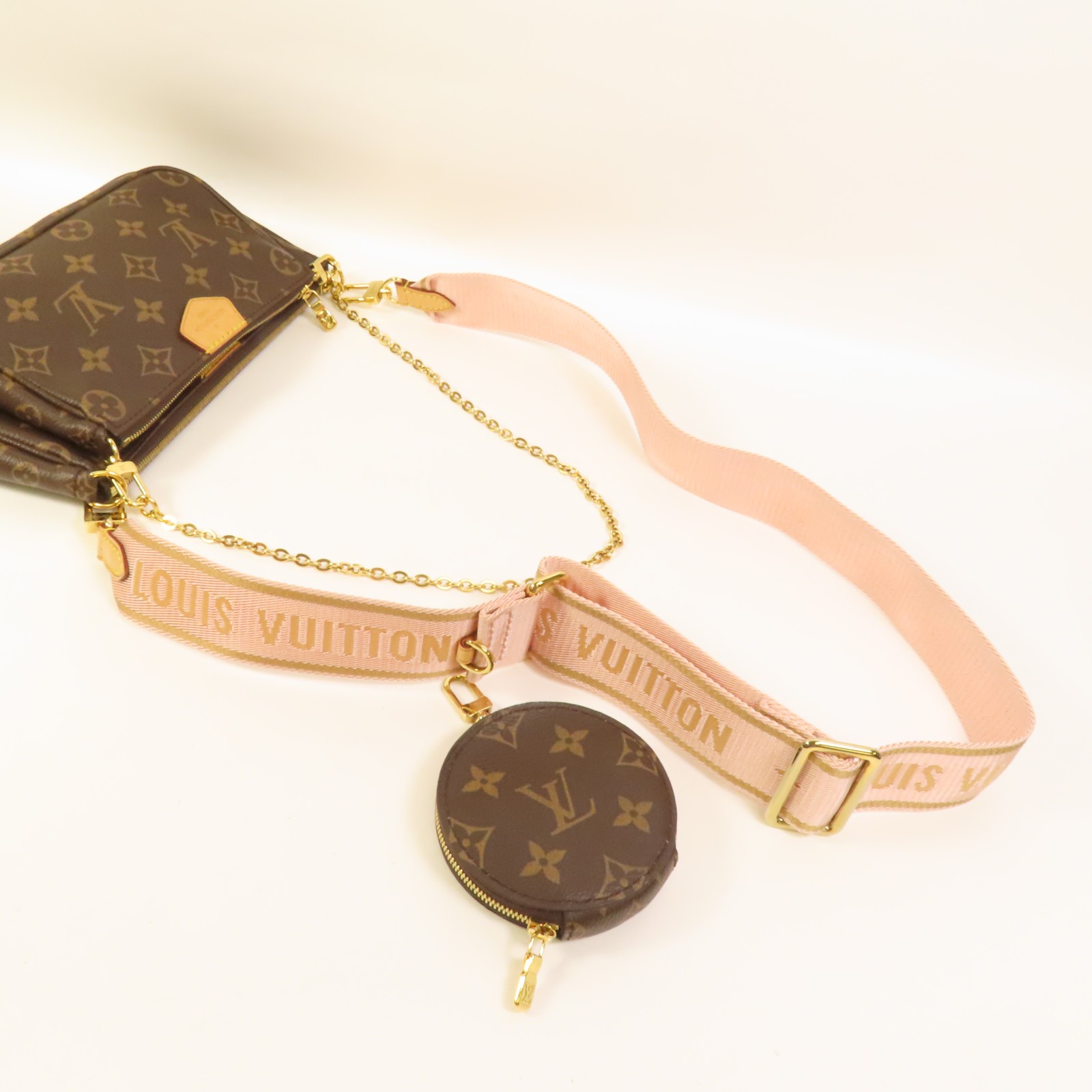 LOUIS VUITTON LV GHW Multi Pochette Accessoires 2 Way Bag M44840 Monogram Brown