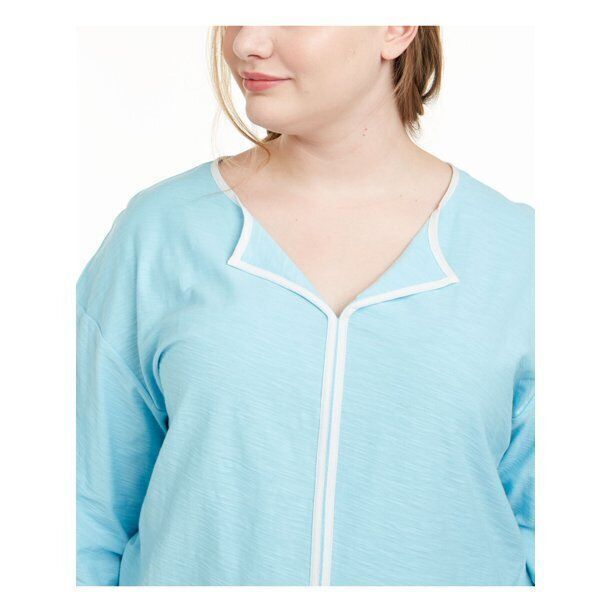 Tommy Hilfiger Top Aqua Layered Tunic Wear To Work Women Plus Sz 1X NEW NWT 524