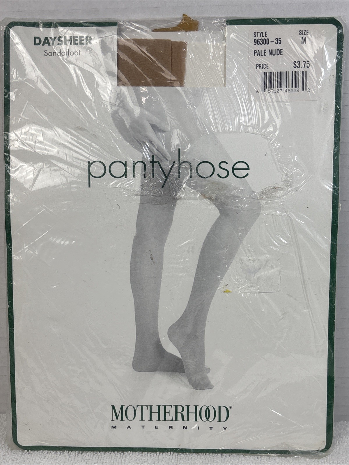 Vintage Daysheer Sandalfoot Motherhood Maternity Pale Nude Pantyhose Size Medium