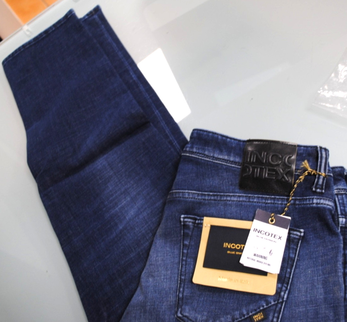 INCOTEX BLUE DIVISION JEANS NEW 320.00 CAR 32-46 DENIM + ELASTANE LAV2 15 WQ