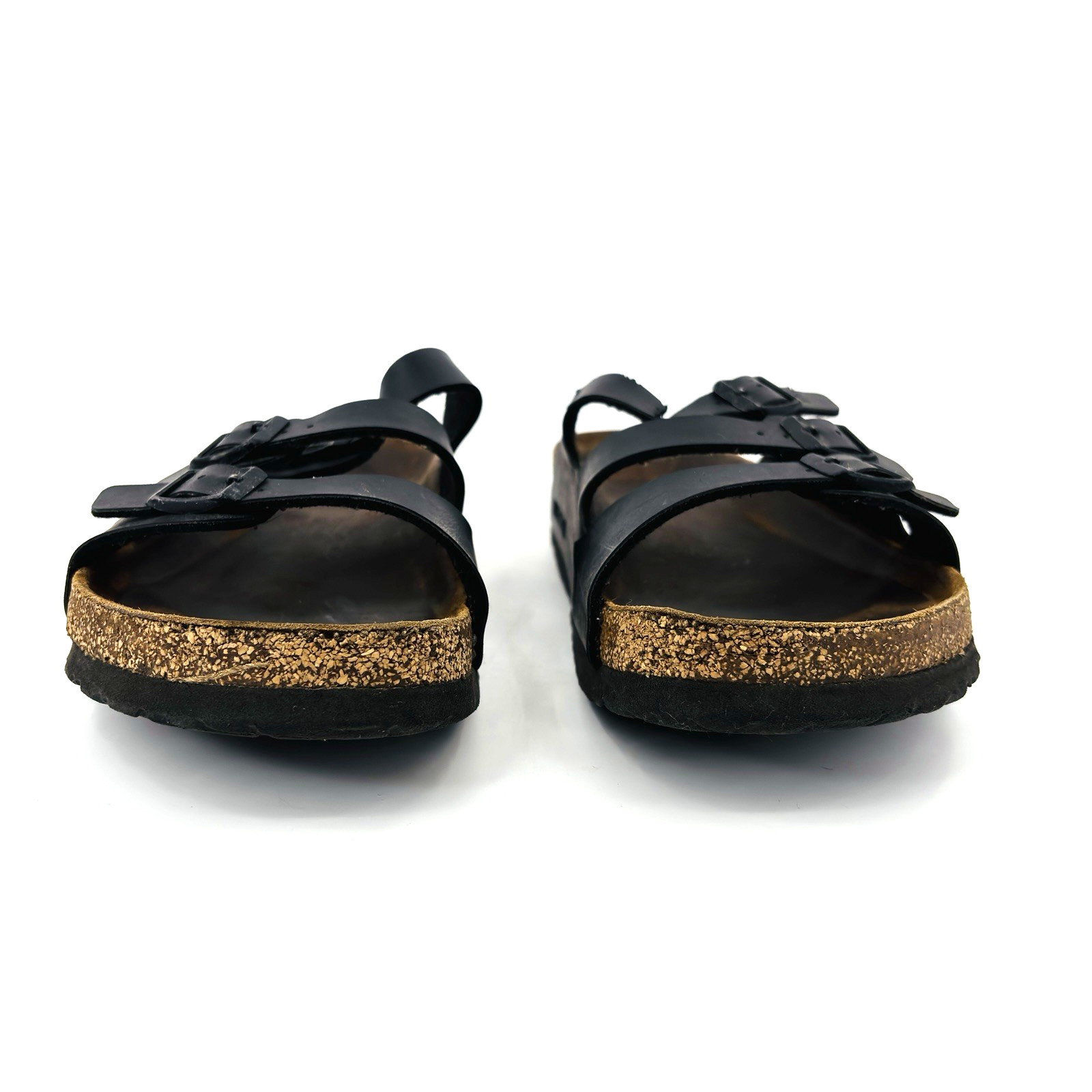 Soft Footbed Womens 10-10.5 41 Birkenstock Florida Black Birkoflor Slide Sandals
