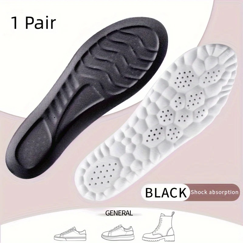 4D Sport Insole Super Soft Shoes Sole Pads for Feet Shock Absorption Baskets Sho
