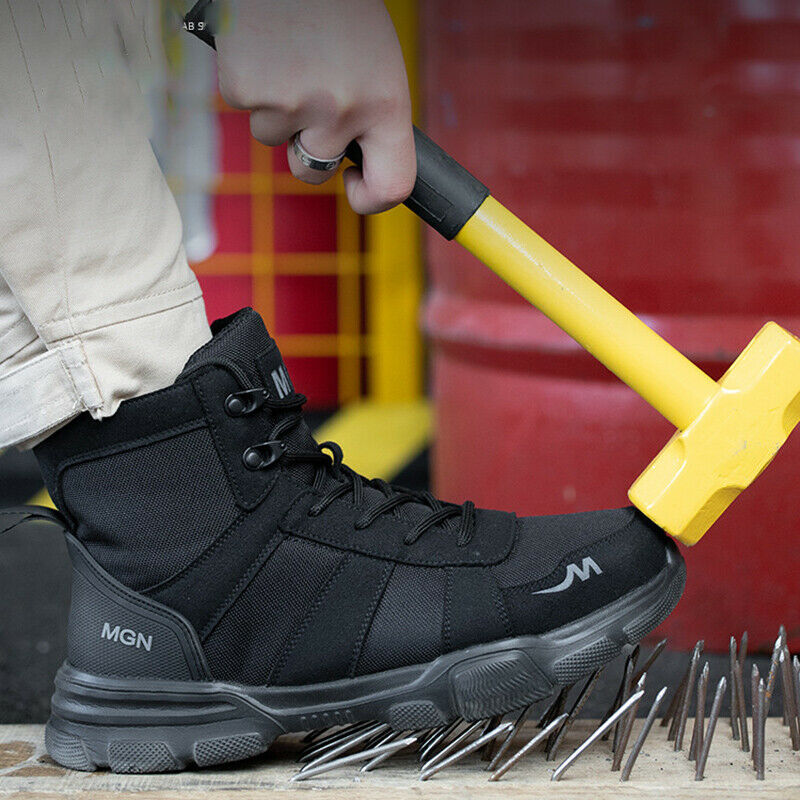 Puncture-Proof Male Work Boots Indestructible Safety Shoes Men Steel Toe Shoes